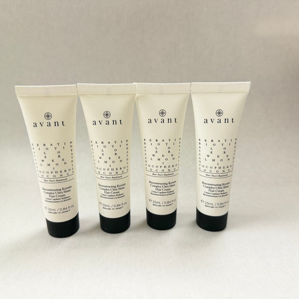New Avant Reconstructing Keratin Complex Ultra Shine Hair Cream 0.84 fl oz x4